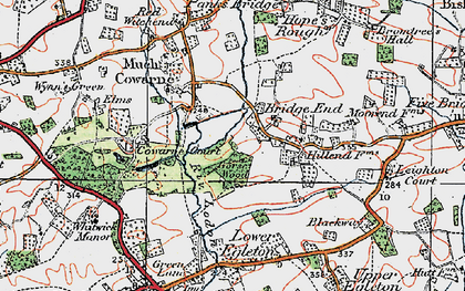 Old map of Bridge End in 1920