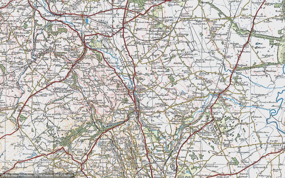 Old Map of Historic Map covering Caer Estyn in 1924