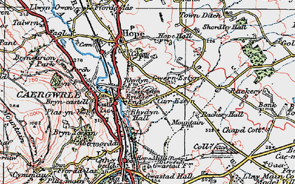 Old map of Caer Estyn in 1924