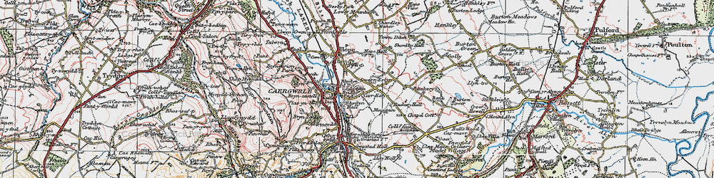 Old map of Caer Estyn in 1924
