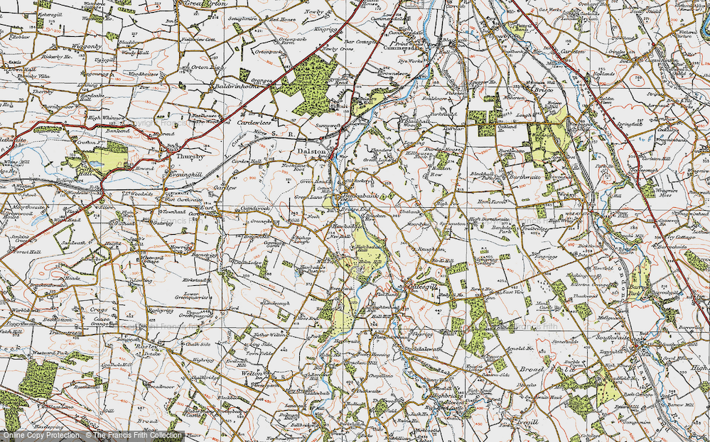 Old Map of Bridge End, 1925 in 1925