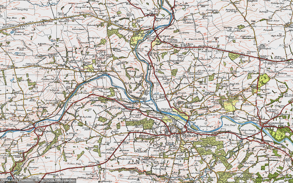 Old Map of Bridge End, 1925 in 1925