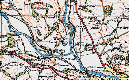 Old map of Westwood in 1925