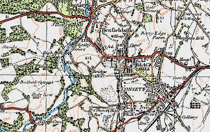 Old map of Bridgehill in 1925