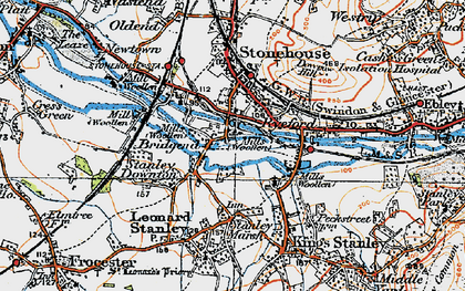 Old map of Bridgend in 1919