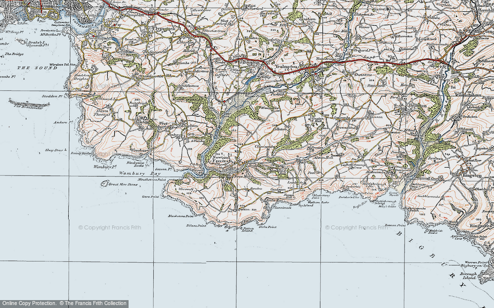 Old Map of Bridgend, 1919 in 1919