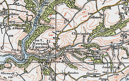 Old map of Butts Park in 1919