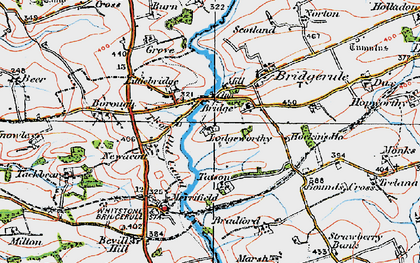 Old map of Bounds Cross in 1919