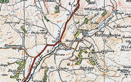 Old map of Gatten in 1921
