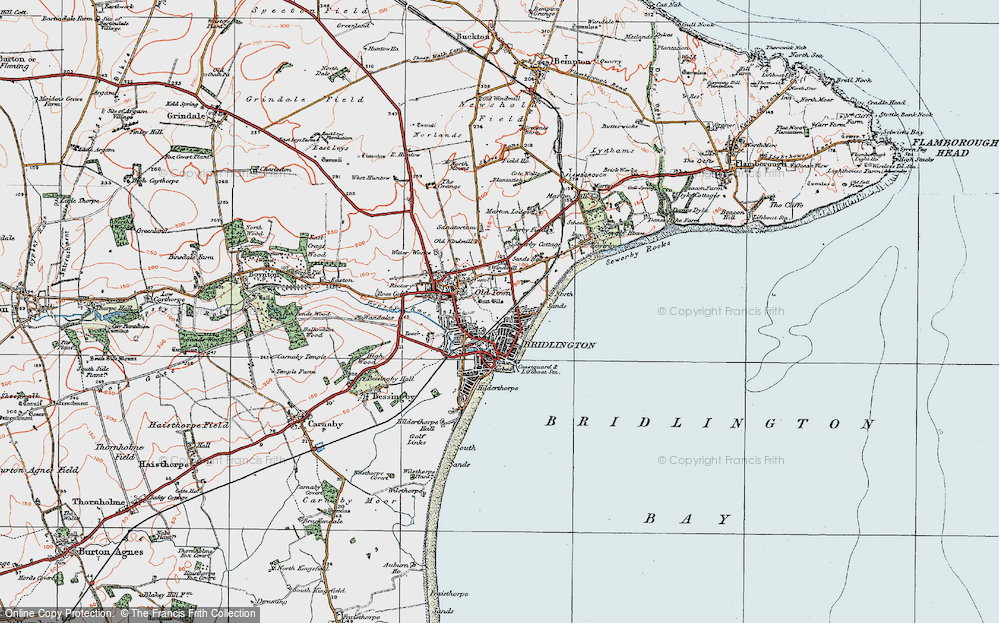 Old Map of Bridlington, 1924 in 1924