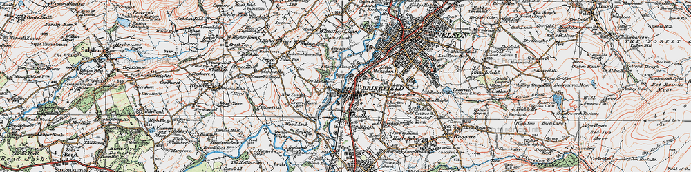 Old map of Brierfield in 1924