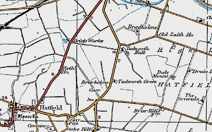 Old map of Brierholme Carr in 1923