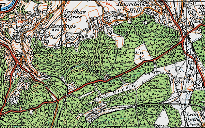 Old map of Brierley in 1919