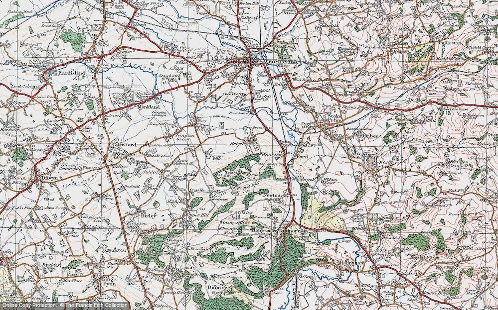 Old Map of Brierley, 1920 in 1920
