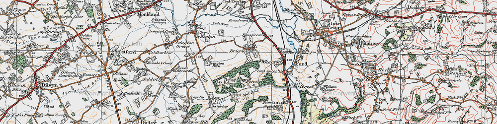 Old map of Brierley in 1920