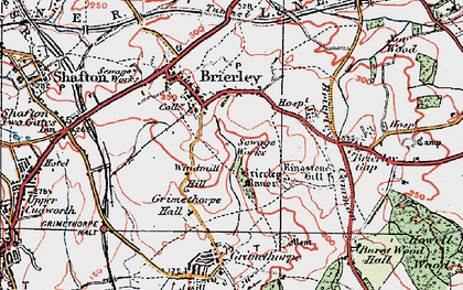 Old map of Brierley Common in 1924