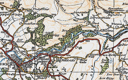 Old map of Briery in 1925