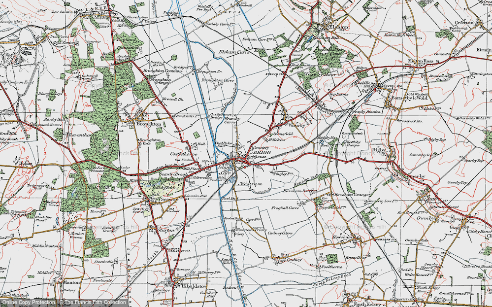 Old Map of Brigg, 1923 in 1923