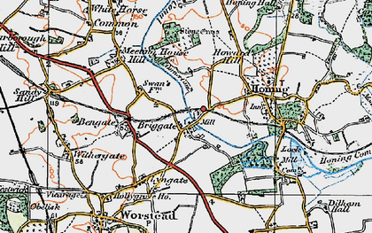 Old map of Briggate in 1922