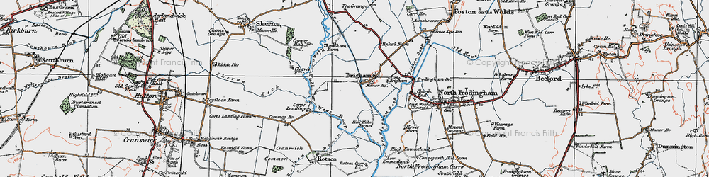 Old map of Brigham in 1924