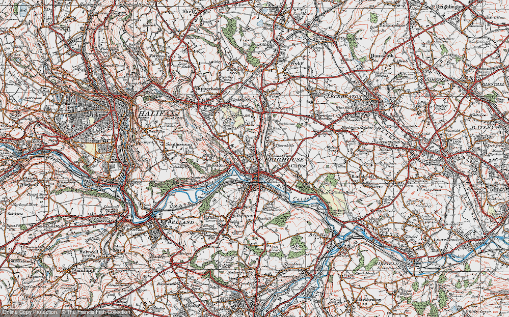 Old Map of Brighouse, 1925 in 1925