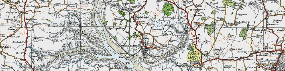 Old map of Brightlingsea in 1921