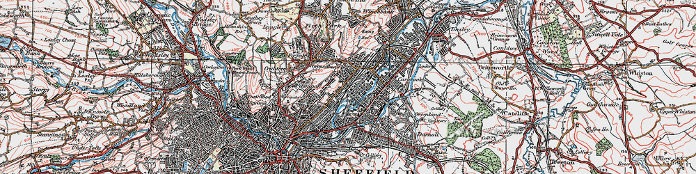 Old map of Brightside in 1923