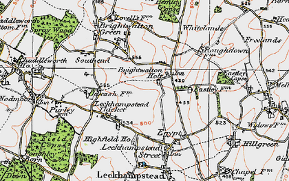 Old map of Brightwalton Holt in 1919