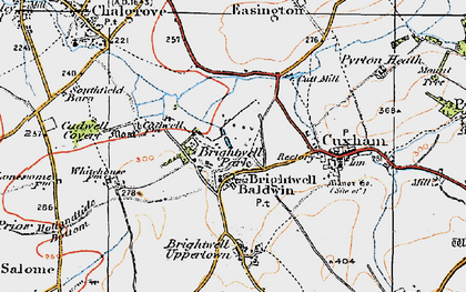 Old map of Brightwell Park in 1919