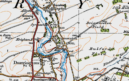 Old map of Brigmerston Field in 1919