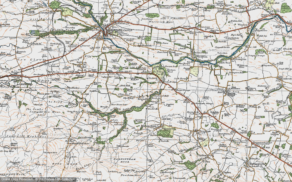 Old Map of Historic Map covering Lily Hill in 1925