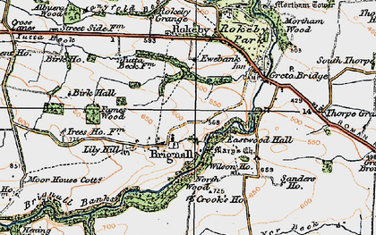 Old map of Brignall in 1925