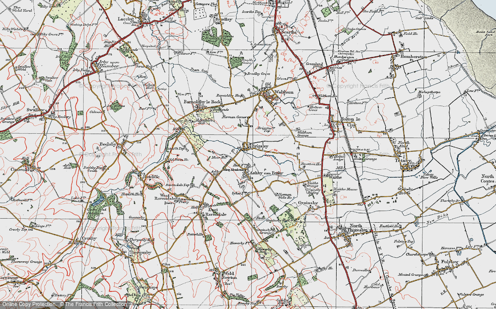 Old Map of Brigsley, 1923 in 1923
