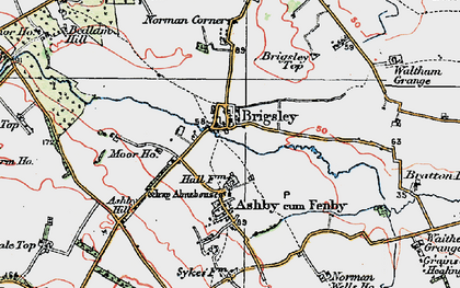 Old map of Brigsley in 1923