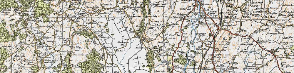Old map of Brigsteer in 1925