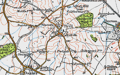 Old map of Brill Ho in 1919