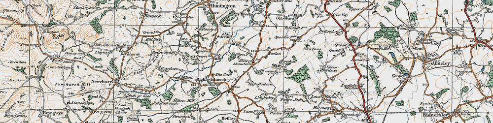 Old map of Burnt Hengoed in 1919
