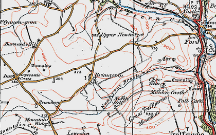 Old map of Brimaston in 1922