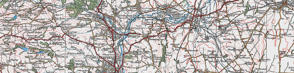 Old map of Brimington in 1923