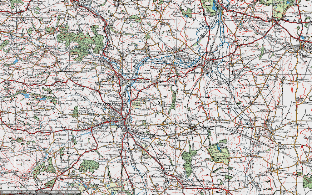 Old Map of Brimington Common, 1923 in 1923