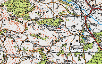 Old map of Langaller in 1919