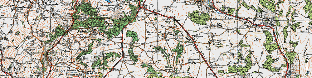 Old map of Brimpsfield in 1919