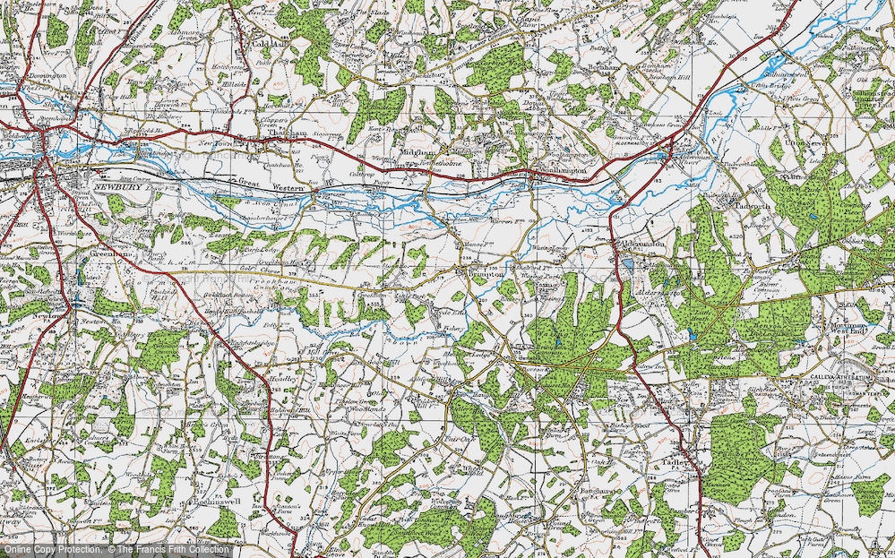 Old Map of Brimpton, 1919 in 1919