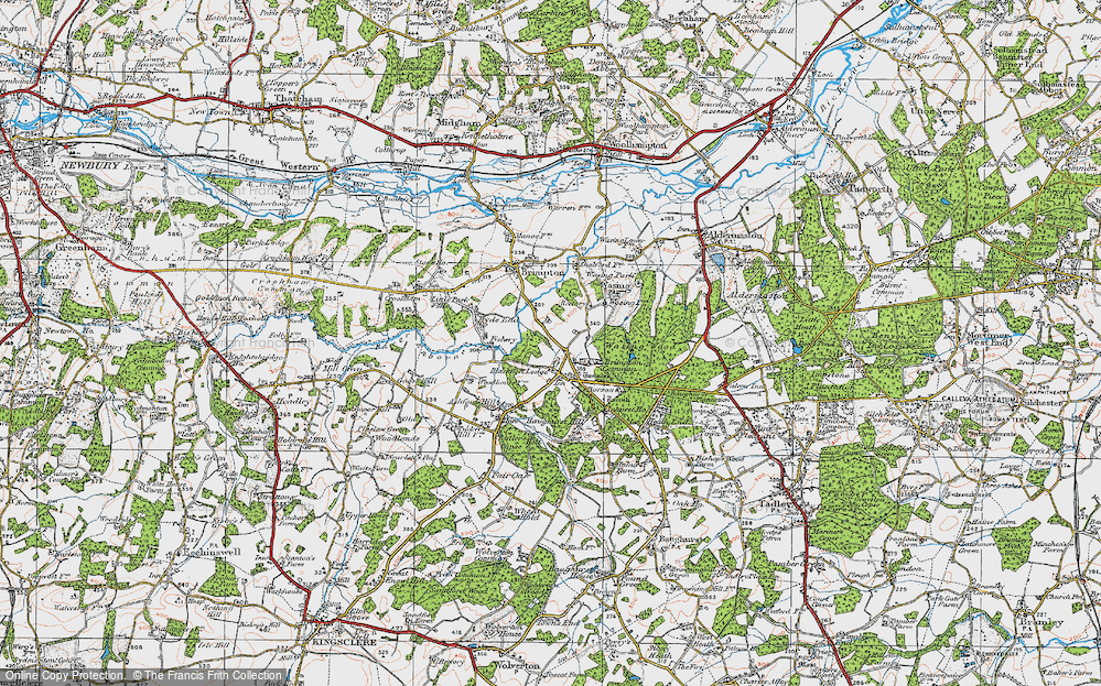 Old Map of Brimpton Common, 1919 in 1919