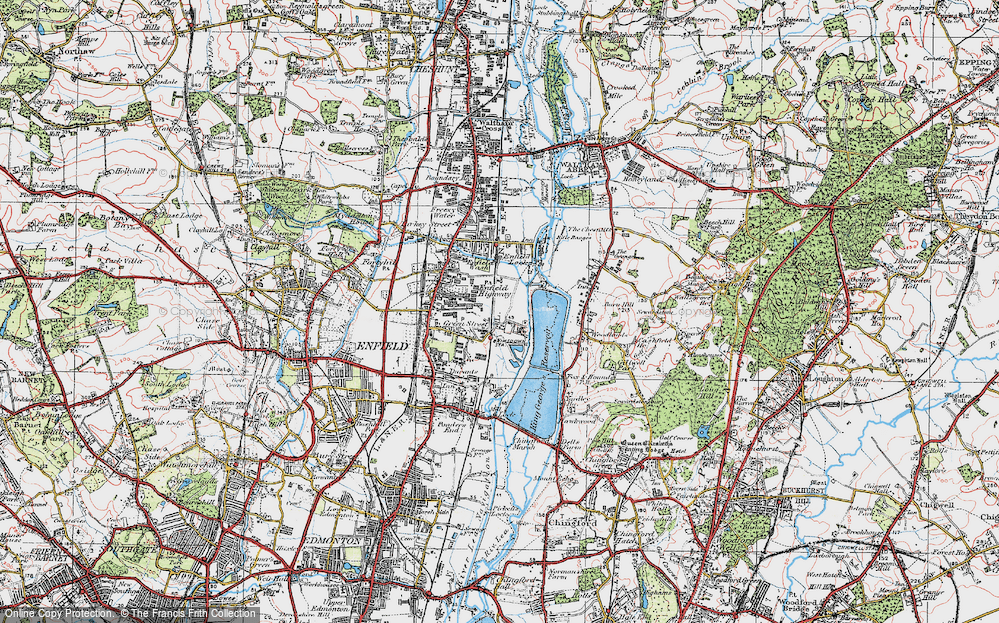 Old Map of Brimsdown, 1920 in 1920