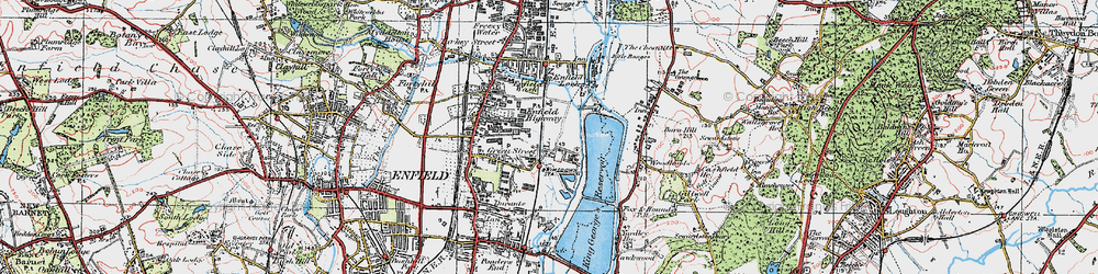 Old map of Brimsdown in 1920