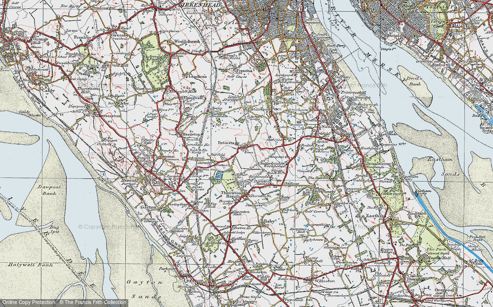 Old Map of Brimstage, 1924 in 1924