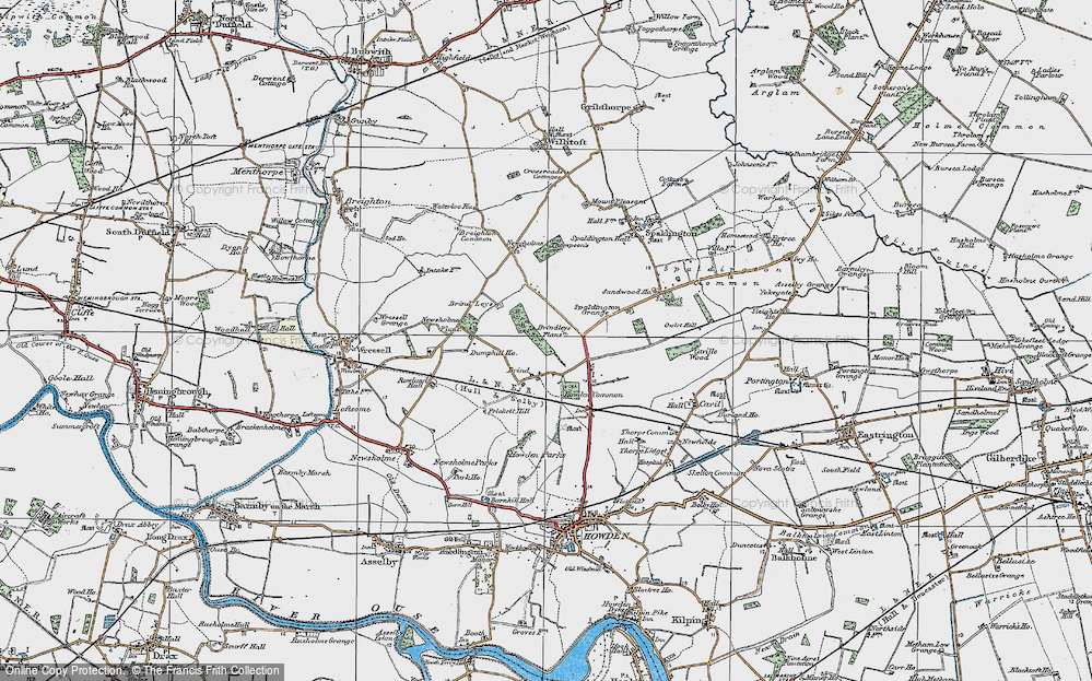 Old Map of Brind, 1924 in 1924