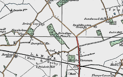 Old map of Brindleys Plantn in 1924