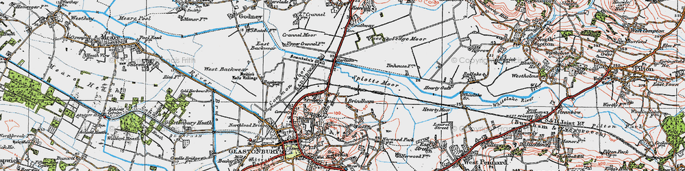 Old map of Brindham in 1919